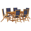 7 Piece Garden Dining Set Solid Wood Acacia and W4H7