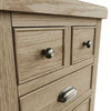 Holcombe XL Bedside Cabinet Nightstand Side Table 4 Storage Drawers Solid Wood