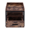 Industrial Side Table Bedside Cabinet Drawer Shelf Storage Bedroom Lamp Stand UK