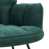 Modern Rocking Chair Upholstered Fabric Armchair Linen Padded Seat Rocker Chair