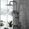 Set Bathroom Mixer Shower Shower Black System Twin Taps Head Exposed Vygctkfppox