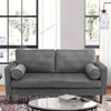 Modern Velvet Tufted Couch Upholstered Sofa Chair Loveseat with 2 Pillows Lounge