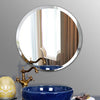 Bathroom Round/Oval Borderless Thin Mirror Washbasin Makeup Mirror Wall Mounted