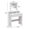 Dressing Table With 2 Drawers 9 LED Bulbs Mirror Vanity Bedroom Tables Desk