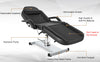 Hydraulic Massage Table Adjustable Beauty Salon Recliner Bed Chair White Base