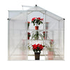 Greenhouse Garden Shed Polycarbonate Walk-In Aluminium Grow House Slid Door Base