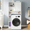 Standing Toilet Rack Over-the-Toilet Storage Cabinet-White