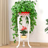 Plant Stand 2 Tier Flower Pot Holder Garden Herb Planter Display Rack Iron Shelf