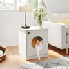 Indoor Pet House Enclosure Hidden Kitten Washroom-White