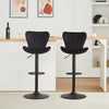 2x 360° Swivel Bar Stools Velvet Gas Lift Chairs Kitchen Pub Chair