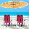 Portable Camping Folding Beach Chair Set of 2 for Adults W/ Headrest&Cup Holder