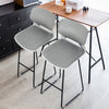 Set of 2 Padded Plastic Barstool Kitchen Dining Bar Chairs Cushioned Seat Metal