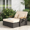 Rattan Garden Furniture Set 2 Seater Brown Patio Sun Lounger Daybed Sun Bed