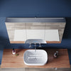 Large Bathroom Mirror Cabinet 1000x600 with LED Demister Shaver Socket 3 Colors