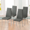 Set of 2/4/6 Faux Leather Dining Chairs Padded Seat Home Restaurants Kitchen
