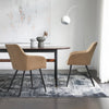 Set of 2 Cream Faux Leather Dining Chairs Armchairs Kitchen Dining Room Modern