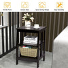 3-Tier Nightstand Wooden End Table Sofa Bed Side Table Storage Display Stand