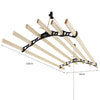 Clothes Airer Pulley Ceiling 6 Lath Hanging Traditional Mounted Dryer 1.2m Black