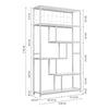 Large 5Tier White Wooden Bookshelf Bookcase Living Room Entrance Partition Stand