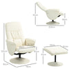 360°Swivel Recliner Chair with Footstool Recliner Armchair Reclining Chair Beige