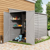 Metal Garden Shed, Lockable Tool Storage House Lean to Shed with Double Doors UK