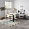 WHITE HOSPITAL STYLE METAL BED FRAME BLACK-BRASS-WHITE SINGLE TO KING