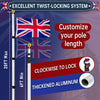 Thanaddo 20 FT Sectional Flag Pole Kit Extra Thick Aluminum Flagpole with 2 Flag