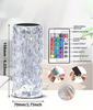 Modern Crystal LED Rose Table Lamp - Colorful Touch & Remote Night Light for Bed