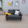 2 Seater faux leather/Linen Fabric Love Seat Sofa Armchair with Footstool Couch