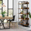 Rustic Wood Bookcase Bookshelf 5 Tier Industrial Storage Display Shelving Unit