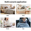 Electric Heated Blanket Throw 9 Heat Settings 160x130cm Grey Overheat Protection