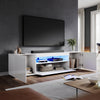 High Gloss 200cm White TV Unit Stand Cabinet with RGB LED Living Room Furniture
