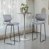 Set of 2 Padded Plastic Barstool Kitchen Dining Bar Chairs Cushioned Seat Metal
