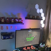 RGB LED Hexagon Wall Light Honeycomb Lamp Bluetooth Remote for Gaming Room ✅