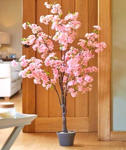 5ft Artificial Cherry Blossom Tree Potted Outdoor Garden Decor Home Pink Large
