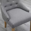 1/2/4/6 Dining Chairs Armchair High Back Linen/Velvet Upholstered Wood Legs Home