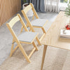 Set of 2 Dining Chairs Foldable Kitchen Chair Portable Wood Kitchen Chair