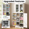 Costway Kitchen Pantry Storage Cabinet 161cm Tall Freestanding Cupboard w/Doors