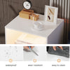LED Bedside Table White Drawer Cabinet Side End Table Nightstand Storage Guchrwm