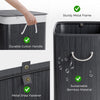 Smilesun 150L Bamboo Laundry Basket Lid Compartments Washing Bin Storage Hamper