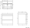 Bathroom Cabinet Vanity Unit Sink Basin Storage Ceramic Wall Hung 600 White