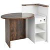 Reception Desk Front Counter Desk 120 x 70 x 100 CM-Coffee