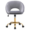 Adjustable Leisure Office Chair Velvet Swivel Computer Desk Chair Study On Wheel