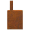 Fire Pit with Chimney 80x50x96 cm Weathering Steel