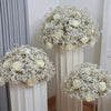 Single Artificial Flower Ball Wreath Topiary Orchid Roses Vine Plants Shop Decor