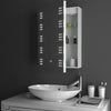 Bathroom 60 LED LightUp Mirror Cabinet with Storage/Demister/Sensor/Switch/Clock