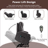 Electric 8 Point Massage Fabric Riser & Recliner Chair Heated Sofa Armchair Grey