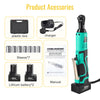 Electric 3/8'' 90° 85Nm Cordless Right Ratchet Angle Wrench Tools+2.5Ah Battery