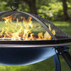 23" Round Fire Pit Folding Lag Patio Garden Outdoor Camping Heater Log Burner