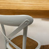 Grey Cross Back Dining Chair Comfortable & Stylish Oak Wooden Home Cafe Office